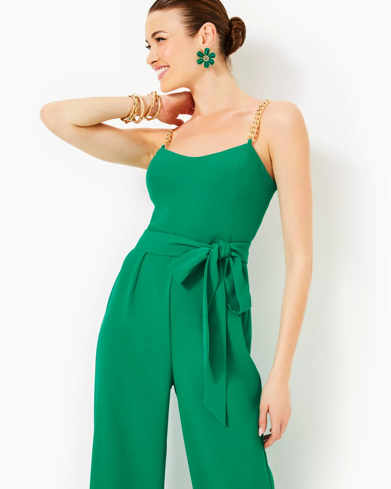 ZEMIRA SLEEVELESS JUMPSUIT FIDDLE LEAF GREEN