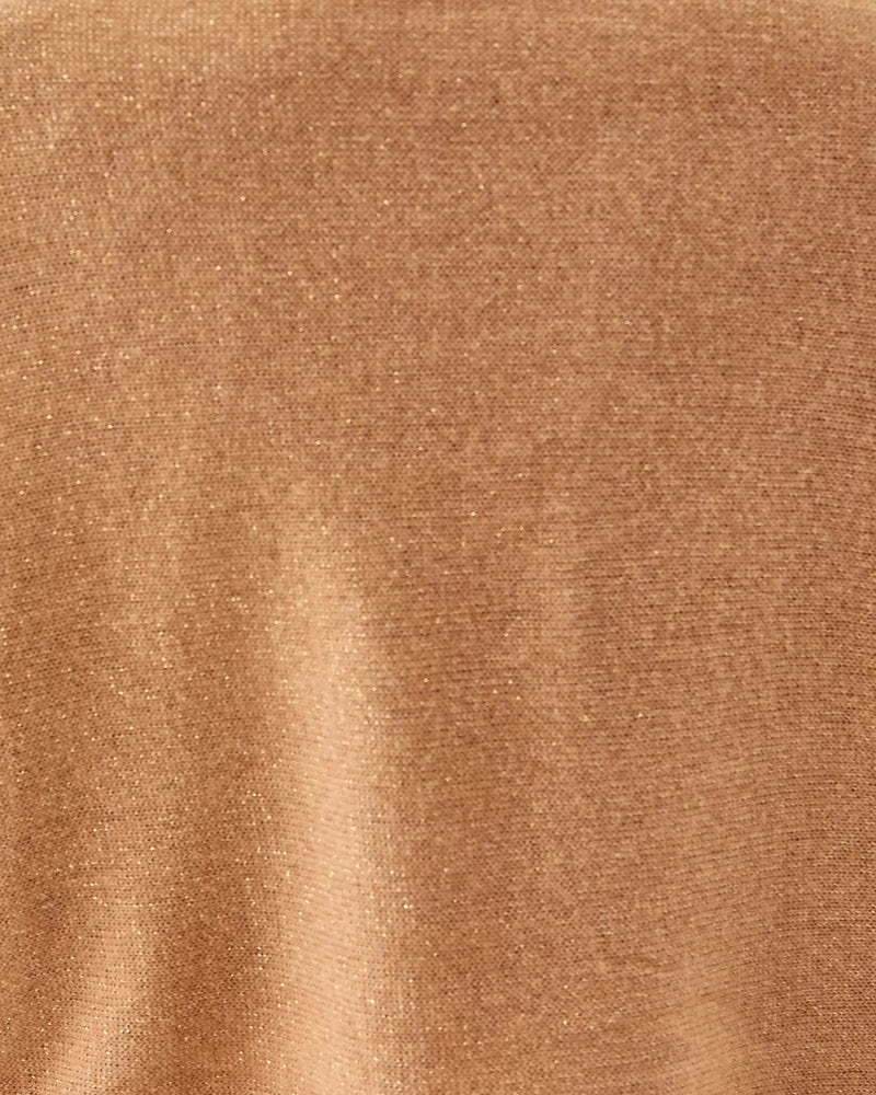 LANELLE CASHMERE WRAP HEATHERED RATTAN METALLIC