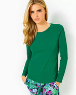 WESTLEY LONG SLEEVE ACTIVE TEE FIDDLE LEAF GREEN