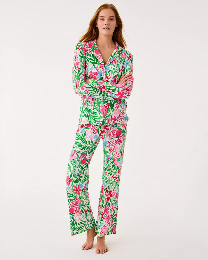 PJ KNIT PANT MULTI GLOWING GARDENS