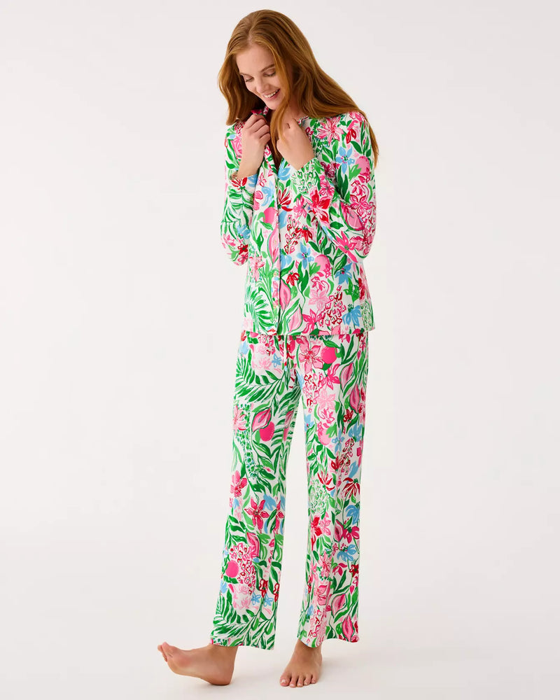 PJ KNIT PANT MULTI GLOWING GARDENS