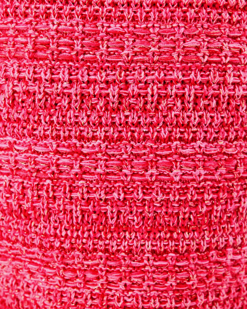 GIRLS LOLO SWEATER DRESS CHERRY RED METALLIC MARL