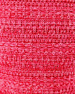 GIRLS LOLO SWEATER DRESS CHERRY RED METALLIC MARL