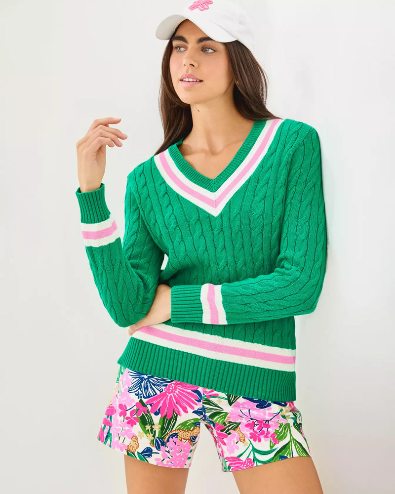 BROCKTON SWEATER KITTS GREEN X PINK BLISS TIPPING
