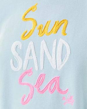 BALLAD LONG SLEEVE SWEATSHIRT BLUETTE SUN SAND SEA EMBROIDERY
