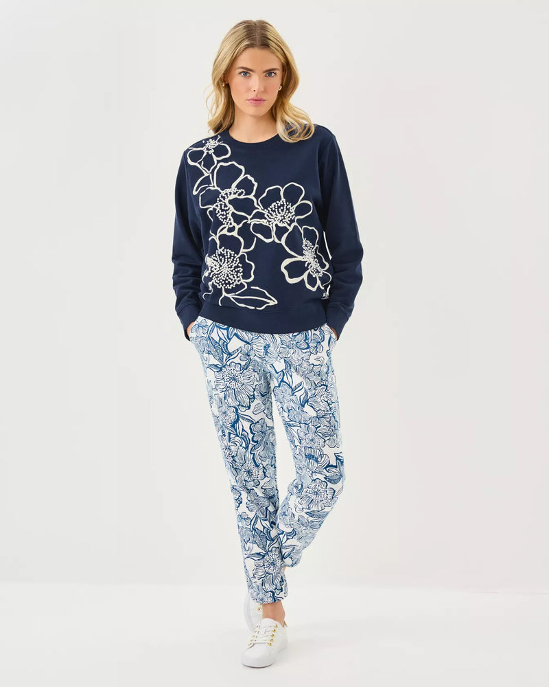 BALLAD LONG SLEEVE SWEATSHIRT LOW TIDE NAVY GO BIG EMBROIDERY