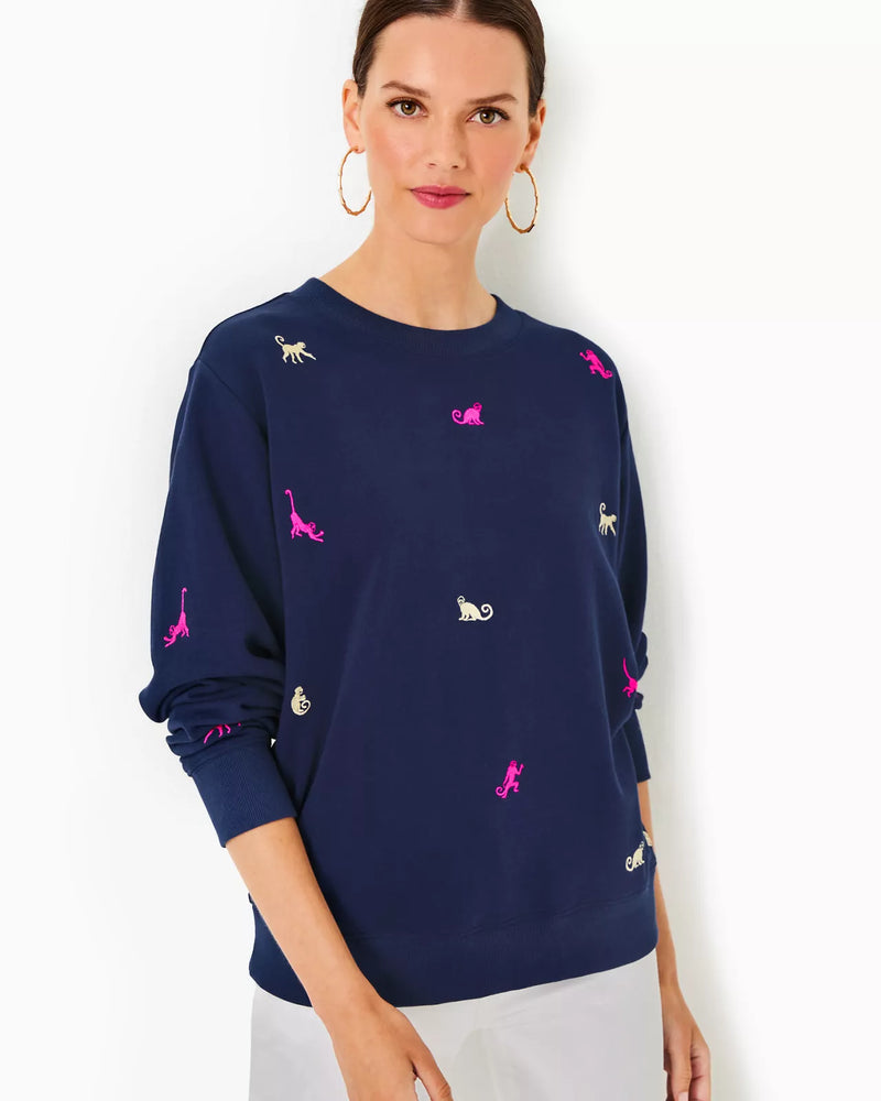 BALLAD LONG SLEEVE SWEATSHIRT LOW TIDE NAVY MONKEY HALF DROP