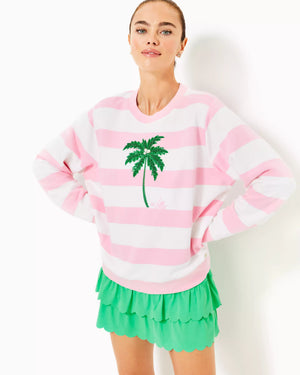 BALLAD LONG SLEEVE CONCH SHELL PINK PALM TREE