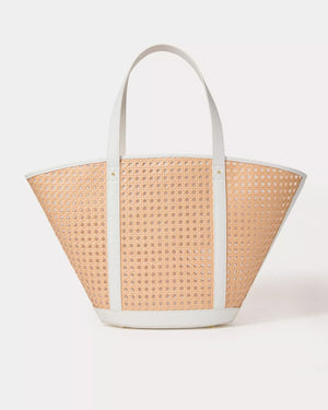 WINTOUR CANE TOTE SAND BAR X RESORT WHITE