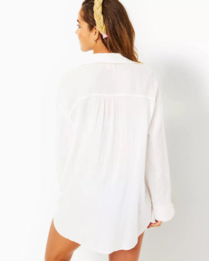 
            
                Load image into Gallery viewer, KWITNEY LONG-SLEEVE COVER RESORT WHITE
            
        