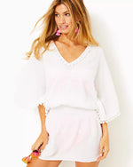 AMAURY EMBROIDERED COVERUP RESORT WHITE