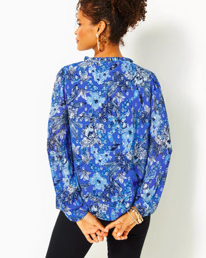 
            
                Load image into Gallery viewer, GIANA LONG SLEEVE TOP ALBA BLUE CRUISIN TOGETHER
            
        