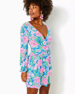 RIZA LONG-SLEEVED ROMPER MULTI SPRING IN YOUR STEP
