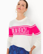 KELSA SWEATER PASSION FRUIT PINK PALM BEACH FL JACQUARD