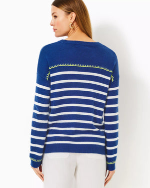 KYREN SWEATER BLUE MED NEVER ENDING STRIPE