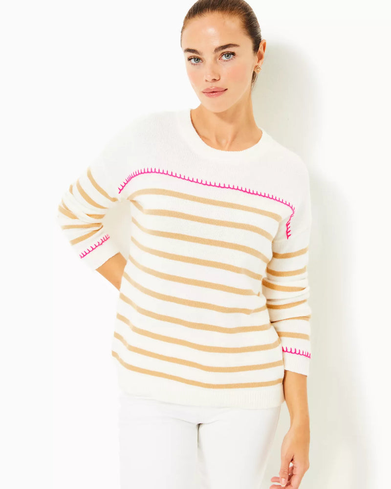 KYREN SWEATER COCONUT NEVER ENDING STRIPE