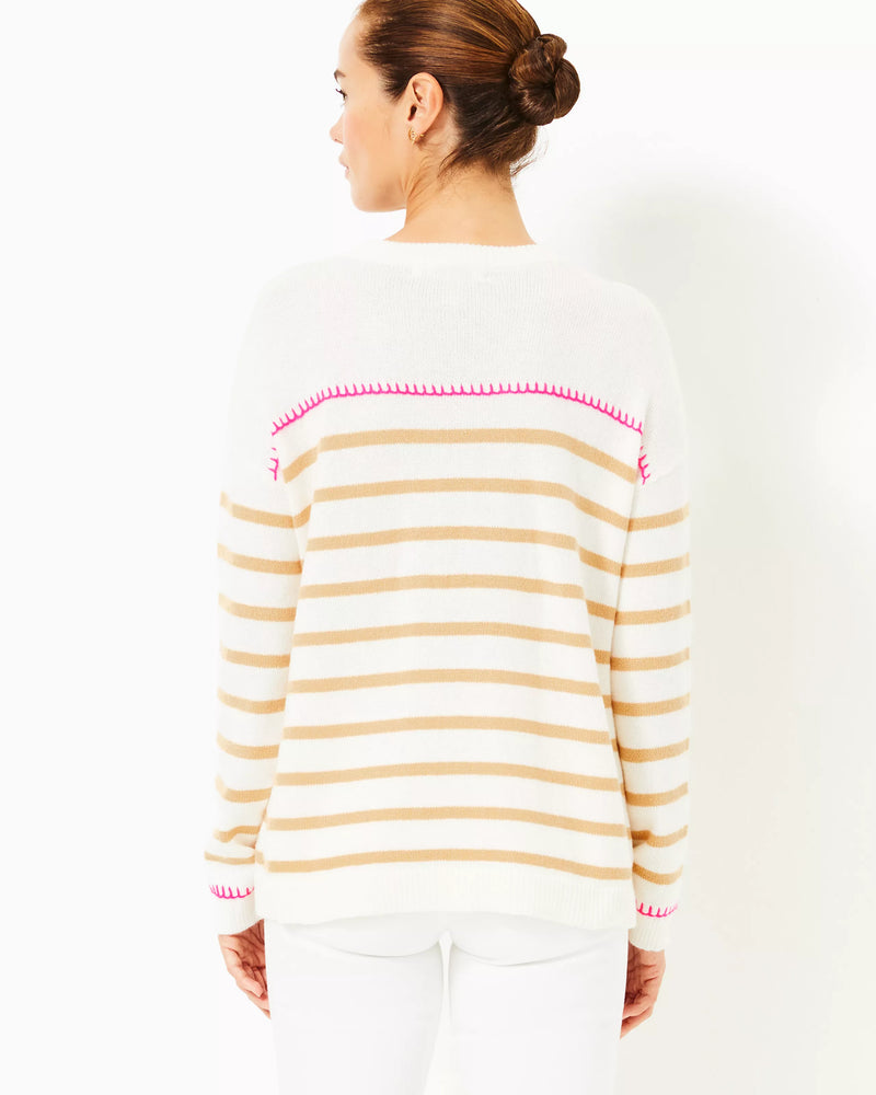 KYREN SWEATER COCONUT NEVER ENDING STRIPE