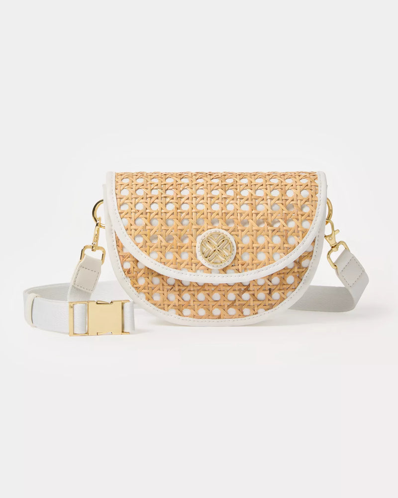 CAMILLE CANE BELT BAG NATURAL