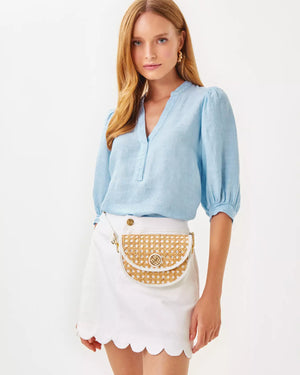 CAMILLE CANE BELT BAG NATURAL