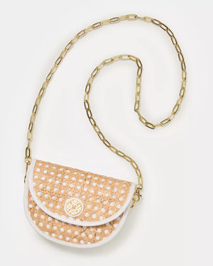 CAMILLE CANE BELT BAG NATURAL