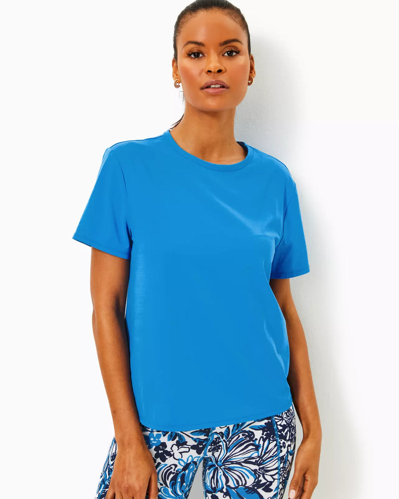 RALLY ACTIVE TEE UPF 50+ MORELLE BLUE