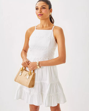 ANGELYNN STRETCH DRESS RESORT WHITE