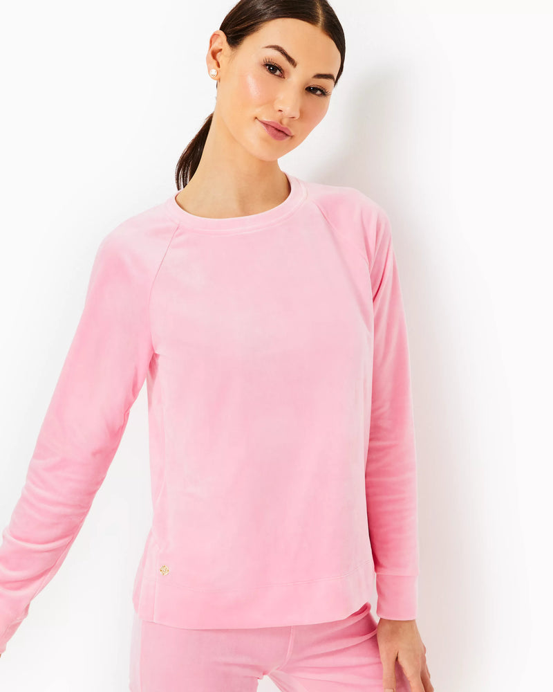 CIANA VELOUR TOP CONCH SHELL PINK