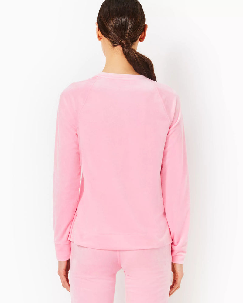 CIANA VELOUR TOP CONCH SHELL PINK