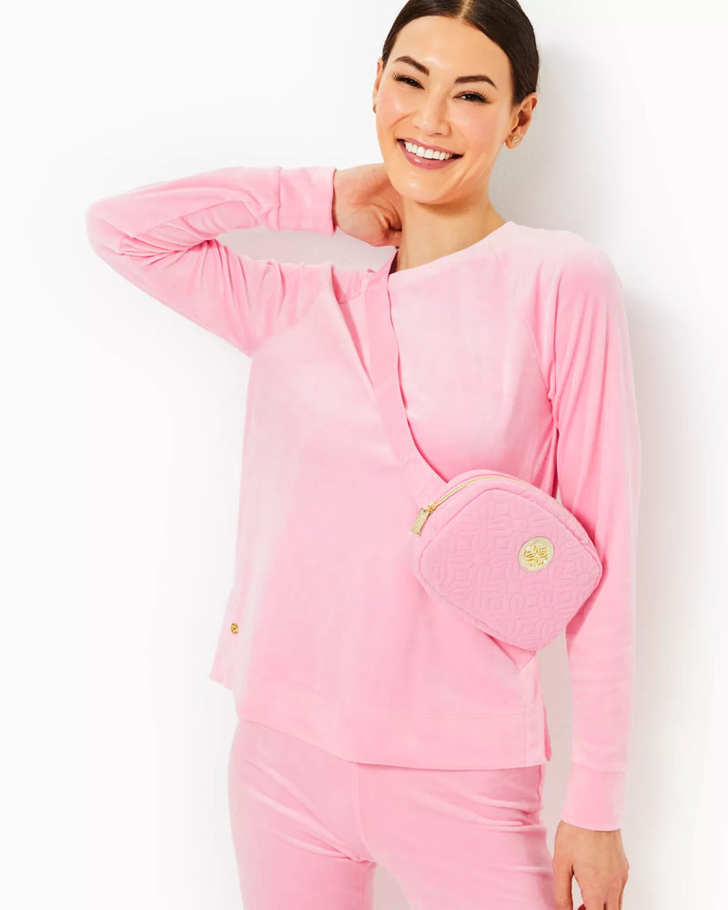 CIANA VELOUR TOP CONCH SHELL PINK