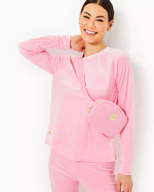 CIANA VELOUR TOP CONCH SHELL PINK