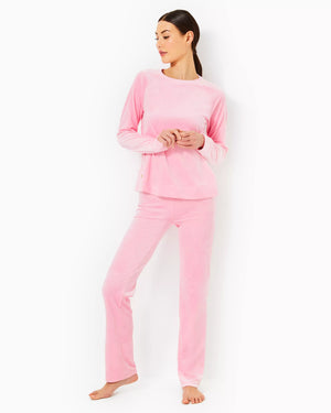 CIANA VELOUR TOP CONCH SHELL PINK