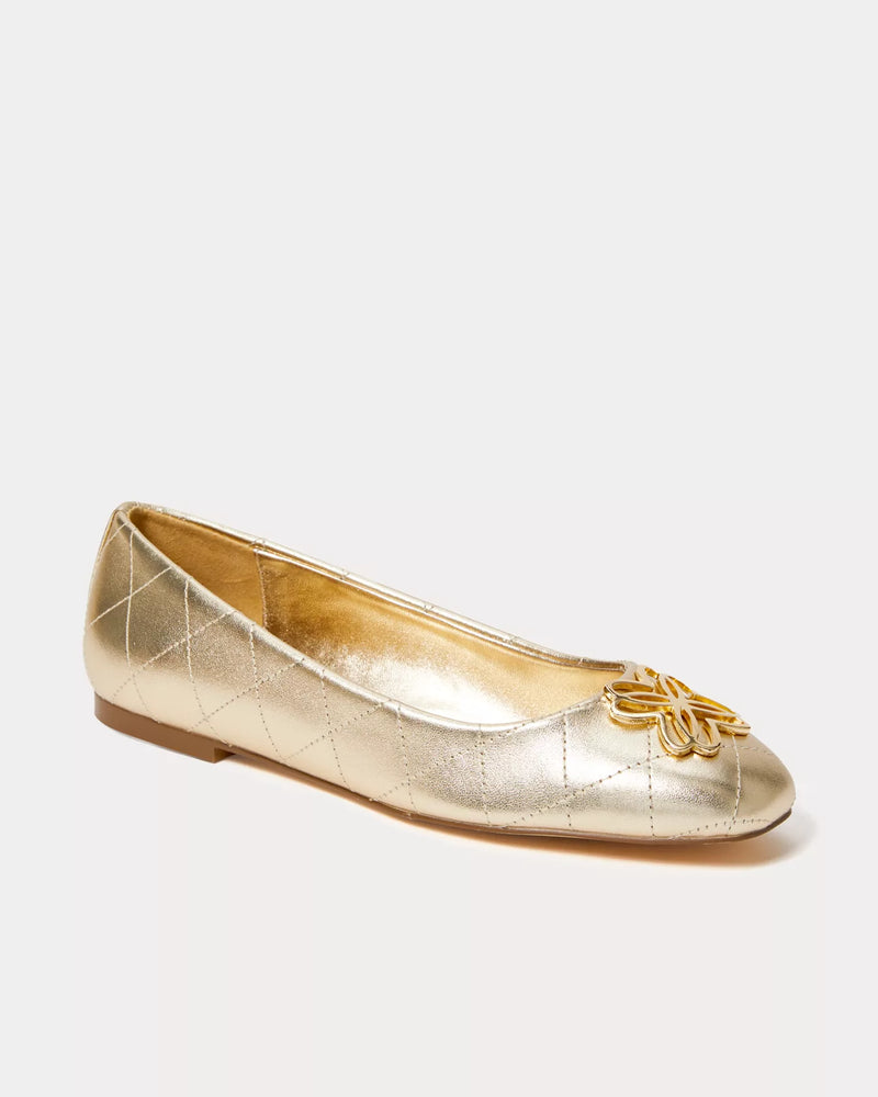 PATINA BALLET FLAT GOLD METALLIC