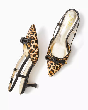 PALMA SLINGBACK KITTEN HEEL MULTI LEOPARD HAIRCALF