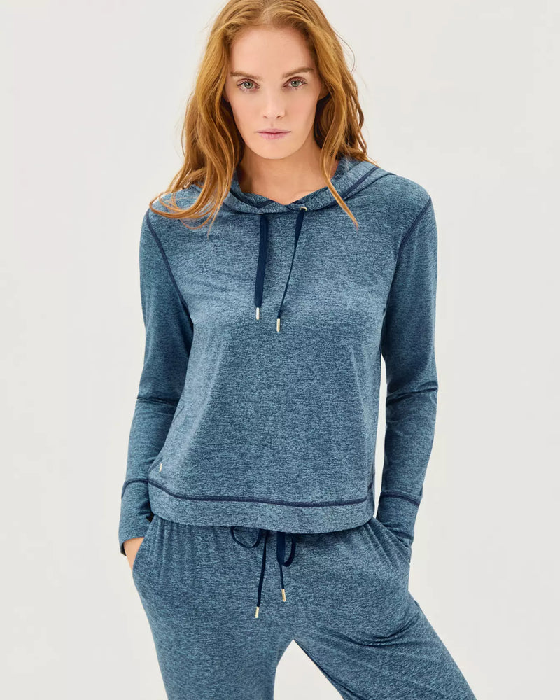 ASENA UPF 50+ HOODIE LOW TIDE NAVY X TANGIER TEAL