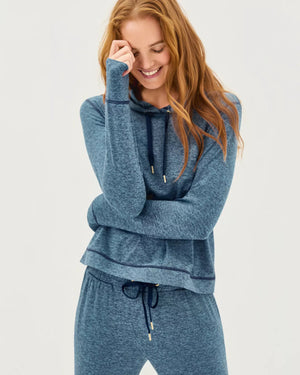 ASENA UPF 50+ HOODIE LOW TIDE NAVY X TANGIER TEAL