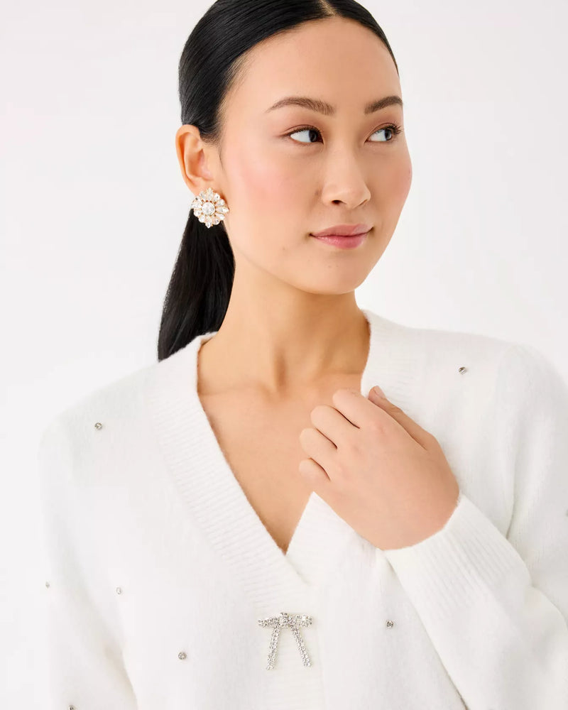 ELLORIE SWEATER COCONUT PARADISE RHINESTONES