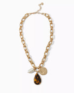 SAFARI PARTY NECKLACE BROWN TORTOISE