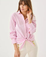 THE TIE LILLY SHIRT CONCH SHELL PINK SHADOW SHIRTING STRIPE