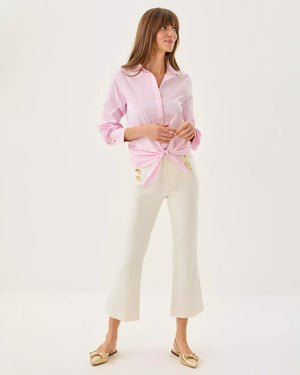 THE TIE LILLY SHIRT CONCH SHELL PINK SHADOW SHIRTING STRIPE