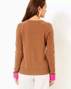 CHARLISA CASHMERE SWEATER BUNGALOW BROWN METALLIC