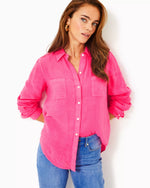 SEA VIEW BUTTON DOWN PASSION FRUIT PINK