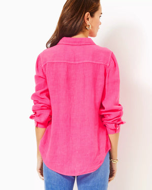 SEA VIEW BUTTON DOWN PASSION FRUIT PINK