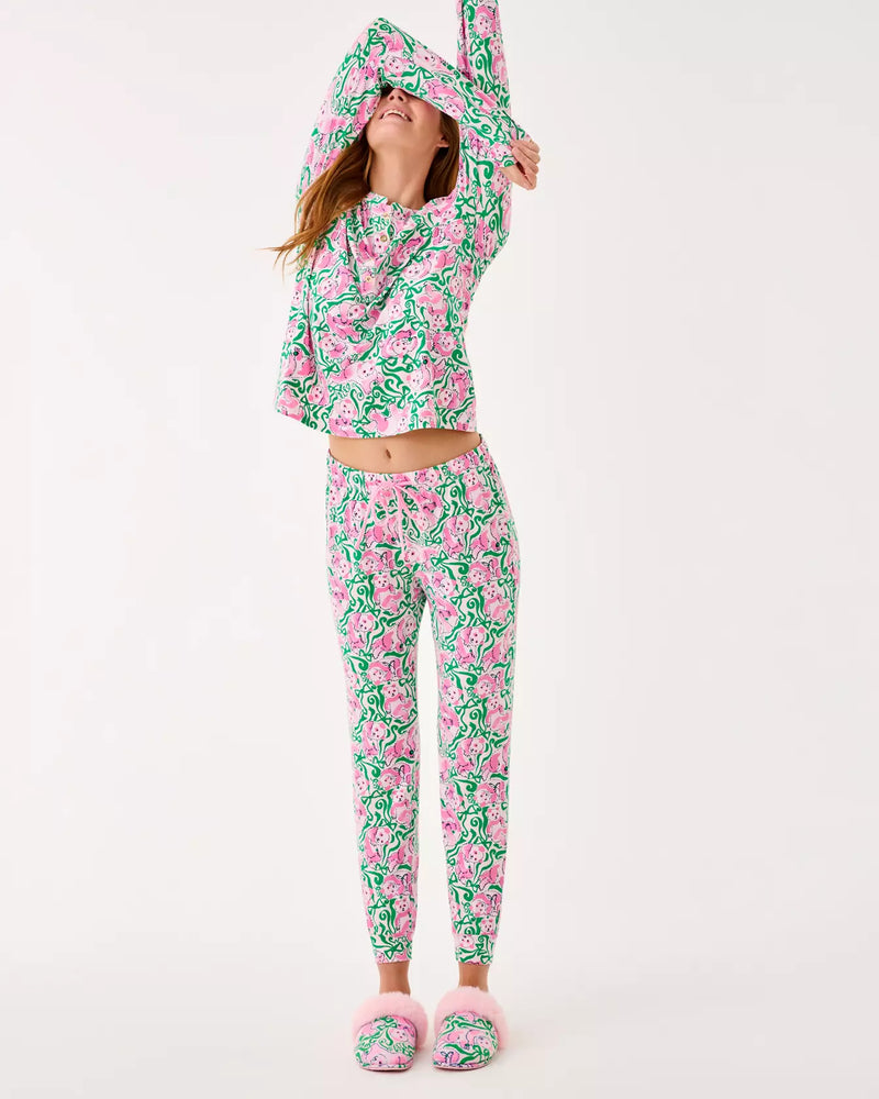 JEFFERS PJ PANT PINK QUARTZ PANDA N BOWS