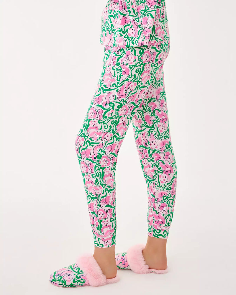 JEFFERS PJ PANT PINK QUARTZ PANDA N BOWS
