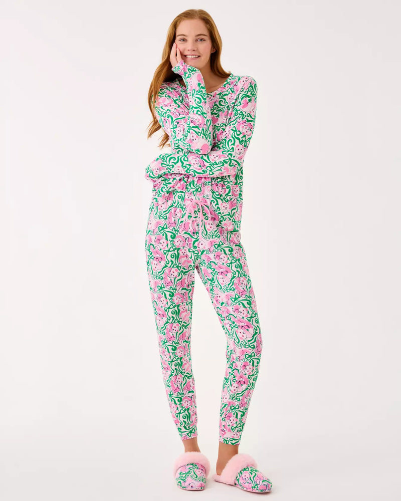 JEFFERS PJ PANT PINK QUARTZ PANDA N BOWS