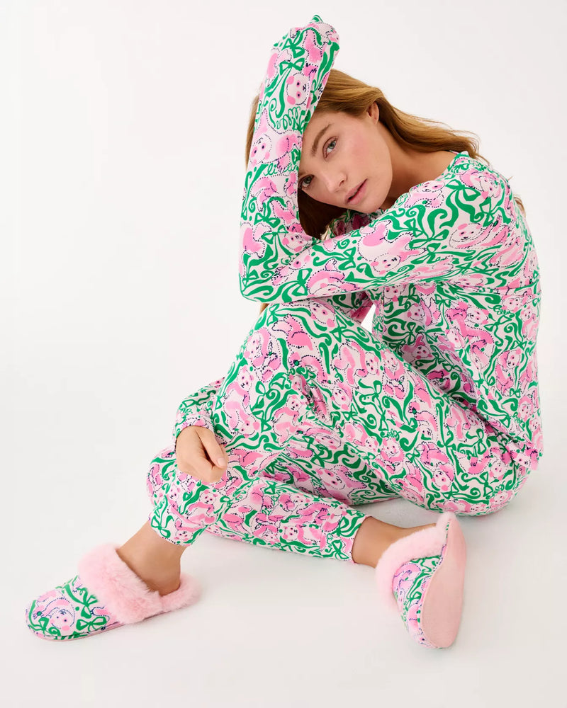 JEFFERS PJ PANT PINK QUARTZ PANDA N BOWS