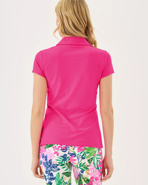 FRIDA HALF ZIP POLO UPF 50+ PARIGI PINK