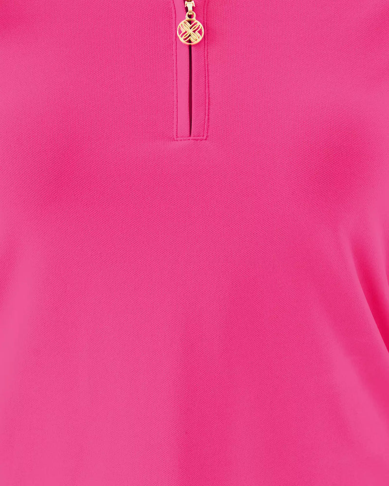 FRIDA HALF ZIP POLO UPF 50+ PARIGI PINK