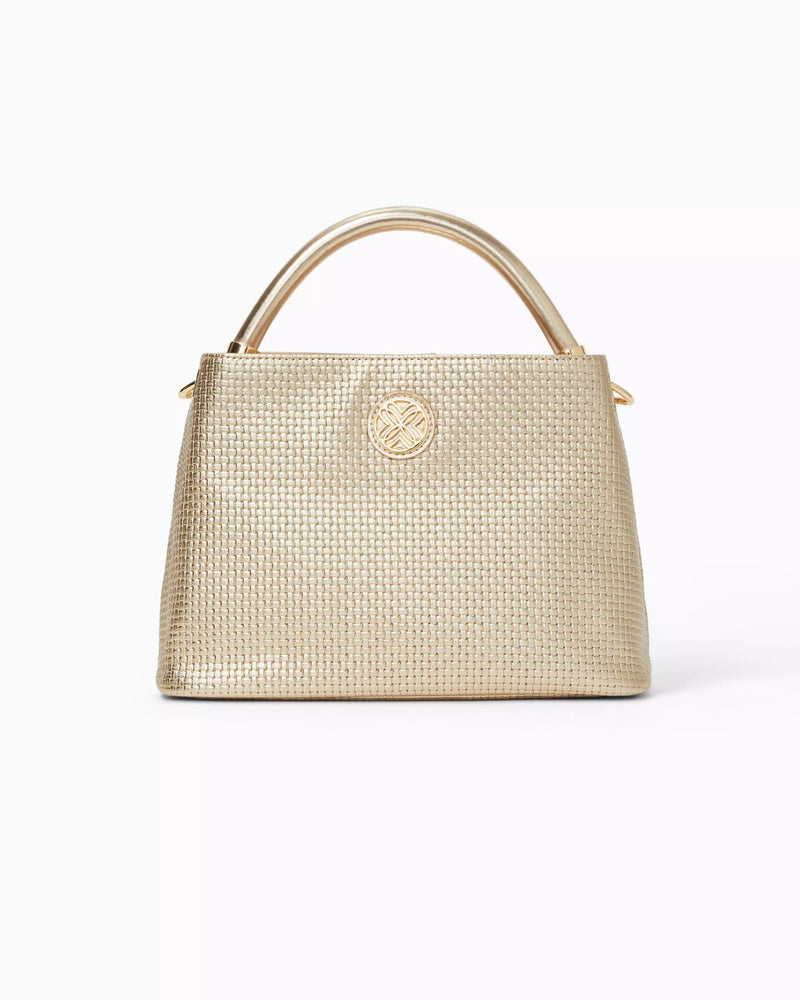 VIVETTE TOP HANDLE BAG GOLD METALLIC