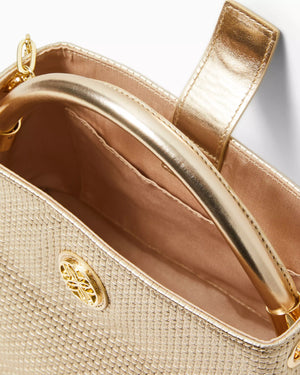 VIVETTE TOP HANDLE BAG GOLD METALLIC